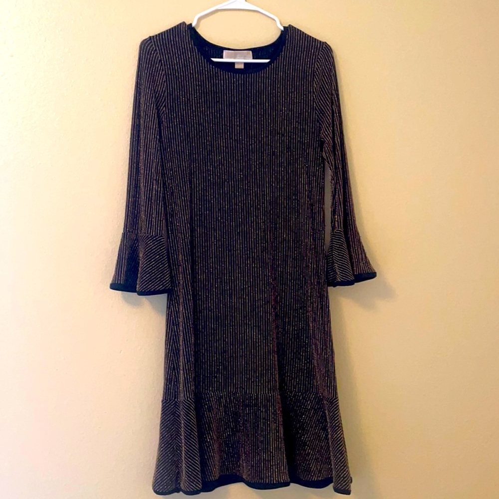 Gold and black shimmery dress. Size small